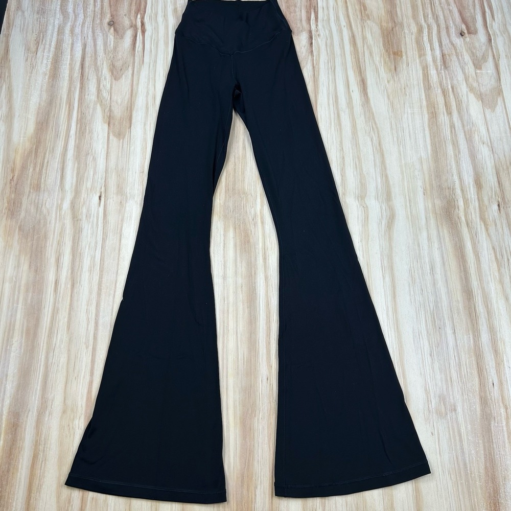 Offline by Aerie Real Me Hi Rise Flare Long Inseam Legging Black S Cross Waisted - Picture 3 of 10